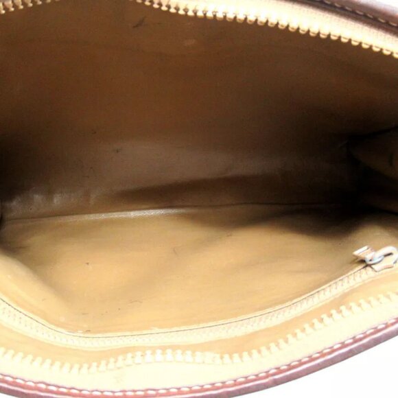 CELINE Clutch Bag Macadam Beige PVC Leather Used Authentic C3698 - Picture 7 of 7